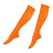 Orange over knee pop socks